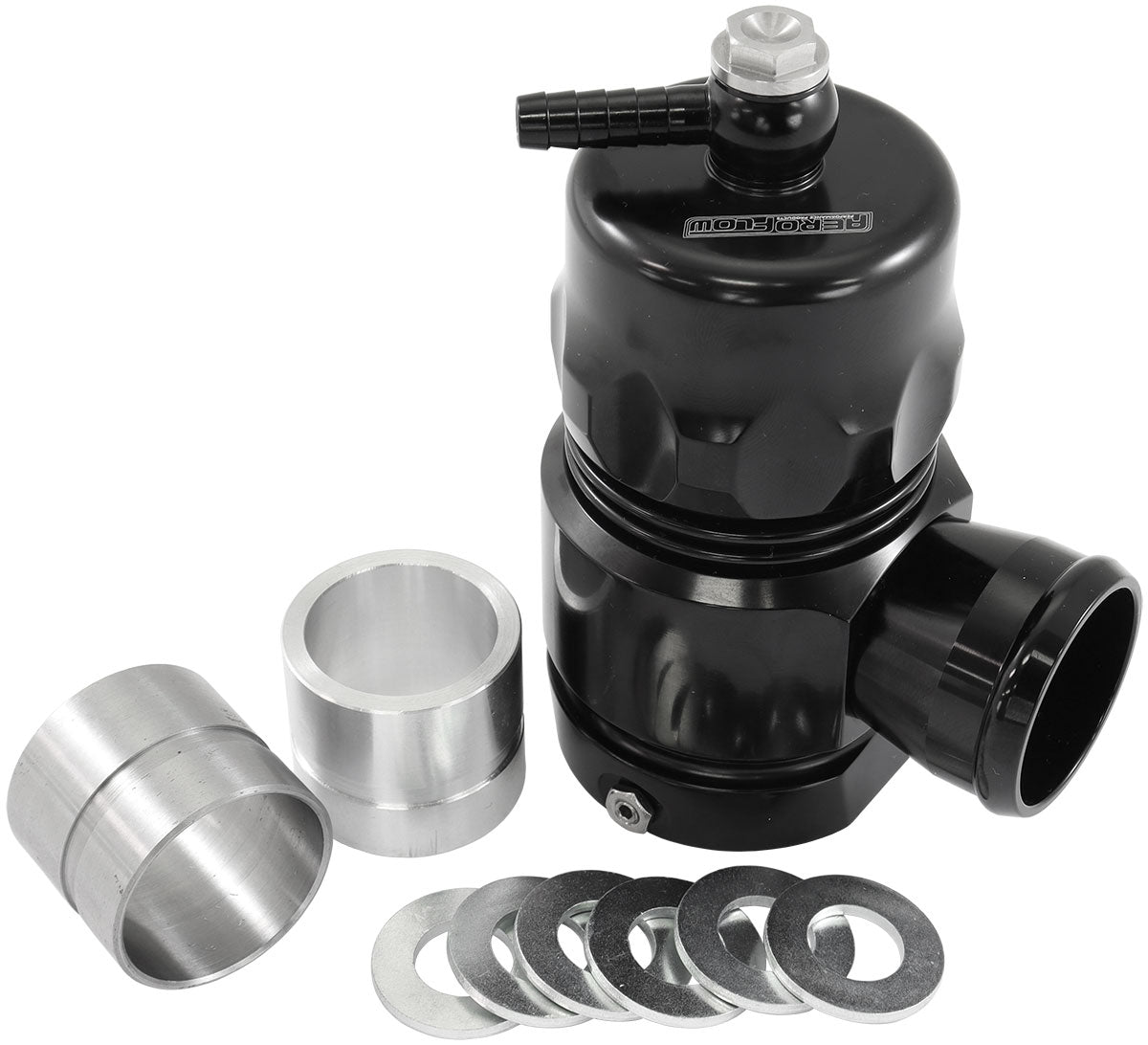 Aeroflow Compact Blow Off Valve- Black   Complete Kit with Weld-on Flange and V-Band