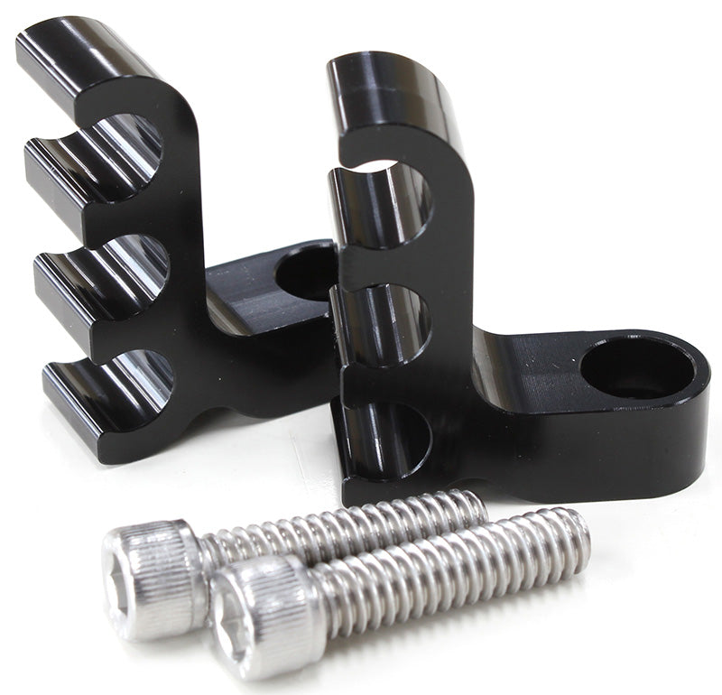 Ignition Lead Separator - Black (Pair)   Holds x3 Leads, Mounts to Valve Covers 1/4" Bolt