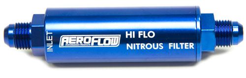 High Pressure Nitrous Filter -6AN   140 Micron Stainless Steel Element