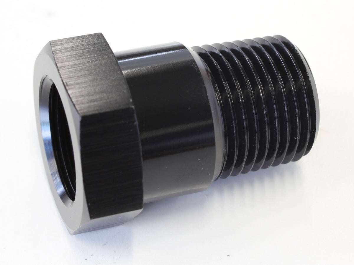 Temperature Probe Adapter   3/8" NPT to 5/8"-18 UNF, Black