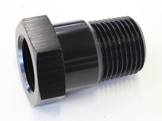 Temperature Probe Adapter   3/8" NPT to 5/8"-18 UNF, Black