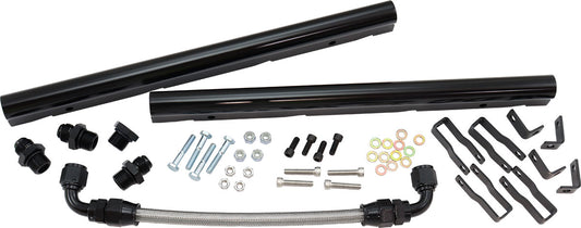 Aeroflow GM LS Fuel Rail Kit for Rectangle Port Carburettor Hi Rise Single Plane EFI Intake Manifold   Suits AF6050-6001 and AF6250-6001 Intake Manifolds ONLY