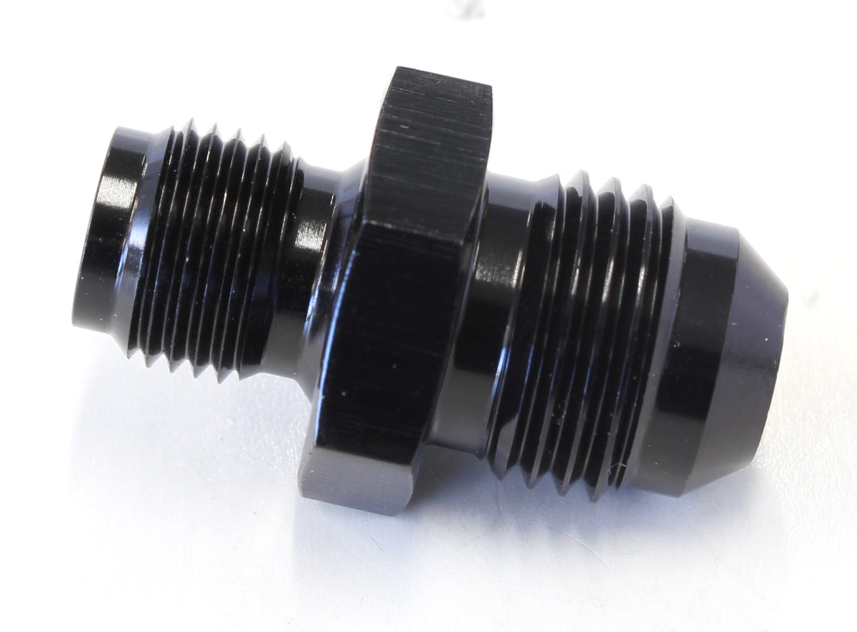 Inverted Seat Adapter 7/16"-24 to -6AN   Black Finish