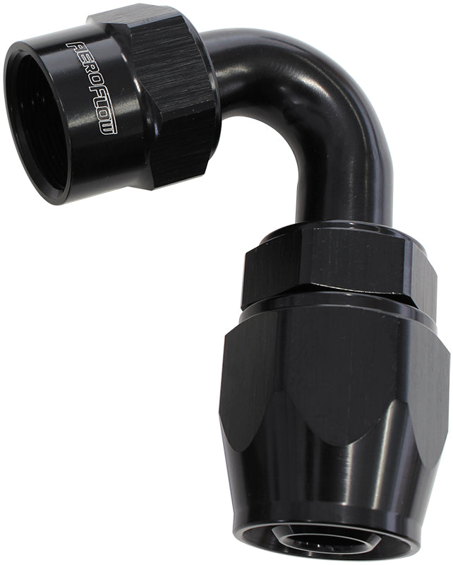 Kryptalon® Series Lightweight One Piece Swivel 120° Hose End -10AN   Black Finish. Suits Kryptalon® Series Hose