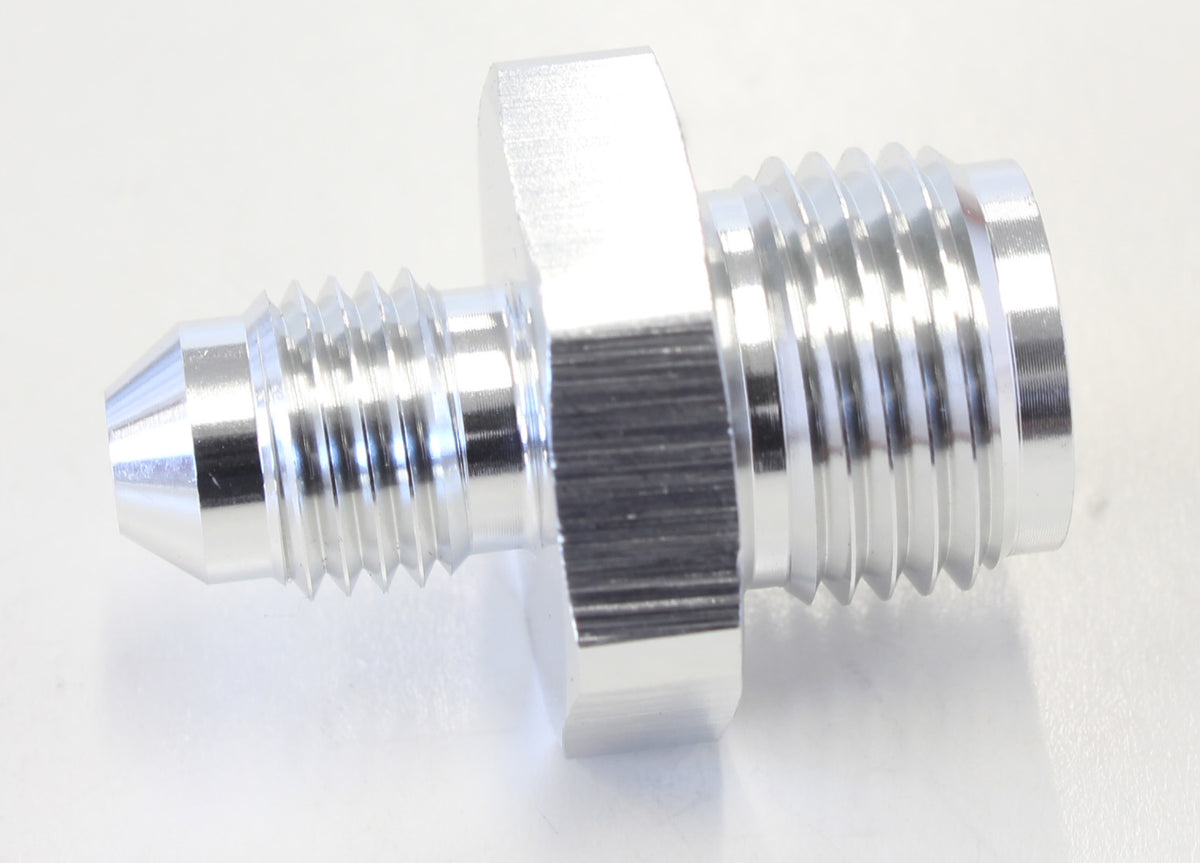 Inverted Seat Adapter 5/8"-18 to -4AN   Silver Finish