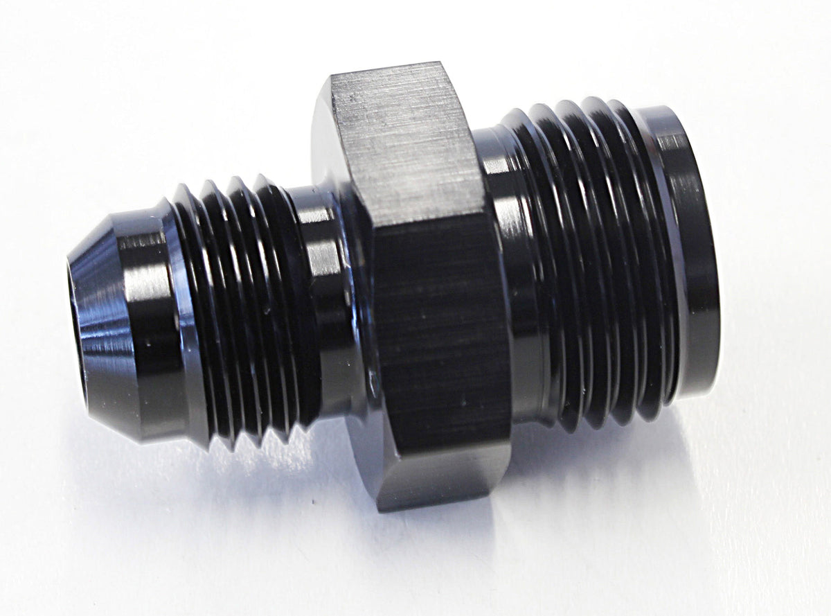Inverted Seat Adapter 11/16"-18 to -6AN   Black Finish