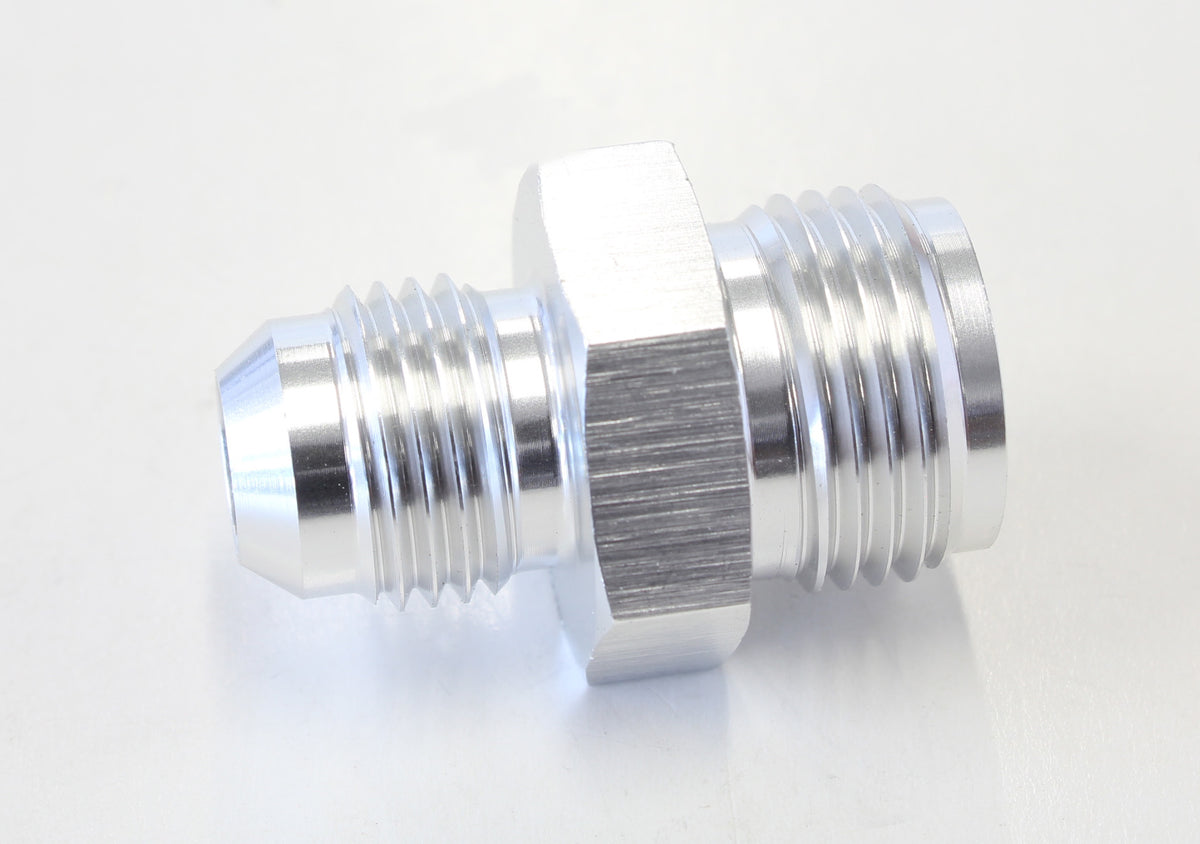 Inverted Seat Adapter 11/16"-18 to -6AN   Silver Finish