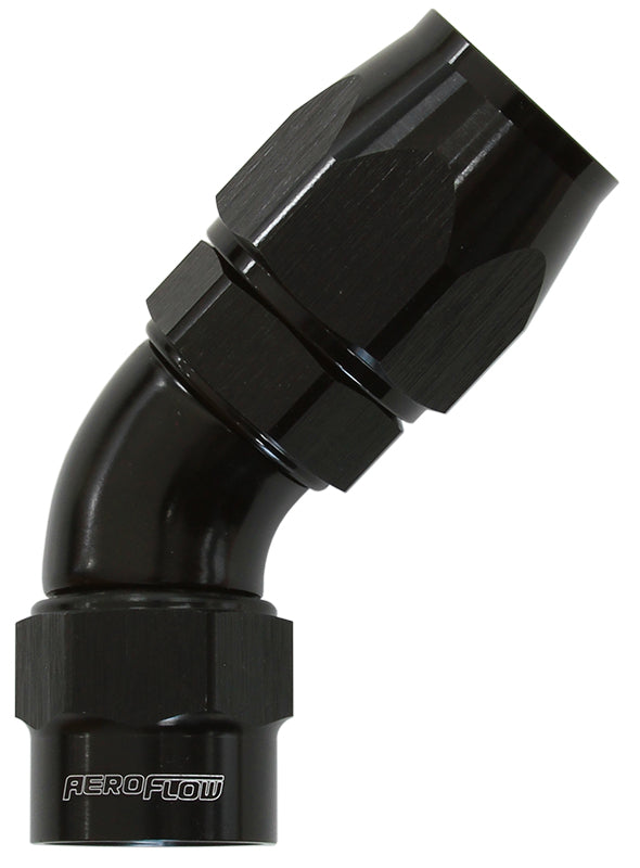 Kryptalon® Series Heavy Duty One Piece Swivel 45° Hose End -10AN   Black Finish. Suits Kryptalon® Series Hose
