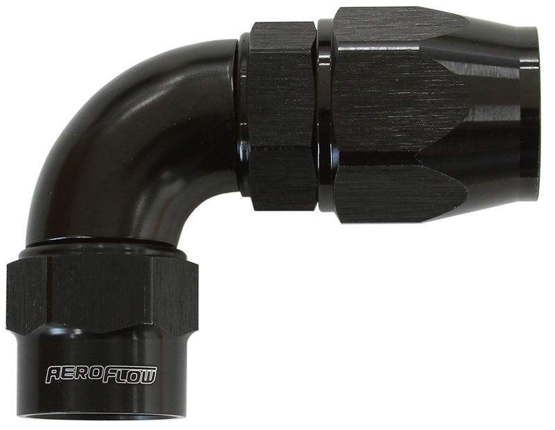 Kryptalon® Series Heavy Duty One Piece Swivel 90° Hose End -8AN  Black Finish. Suits Kryptalon® Series Hose