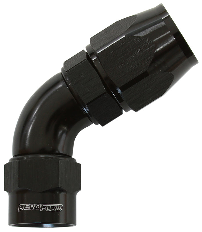 Kryptalon® Series Heavy Duty One Piece Swivel 60° Hose End -8AN  Black Finish. Suits Kryptalon® Series Hose