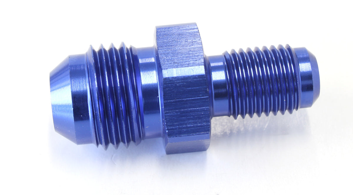 Inverted Seat Adapter 3/8"-24 to -6AN   Blue Finish