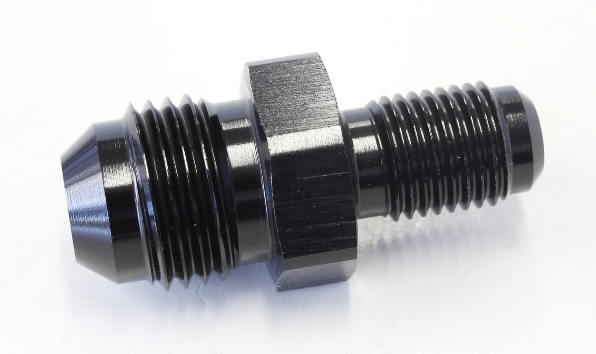 Inverted Seat Adapter 3/8"-24 to -6AN   Black Finish