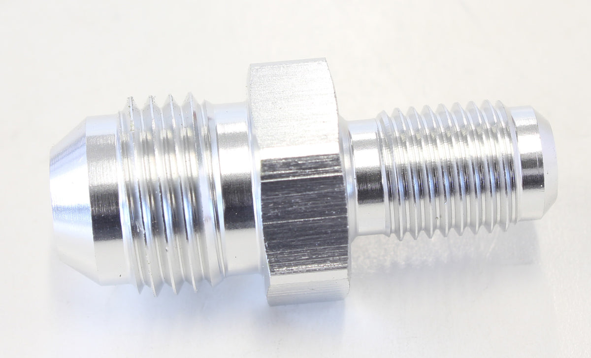 Inverted Seat Adapter 3/8"-24 to -6AN   Silver Finish
