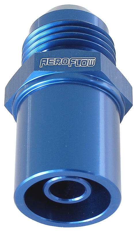 Press In Front Valve Cover Breather Adapter -8AN Blue (20mm O.D)   Suit BA-FG Ford Falcon