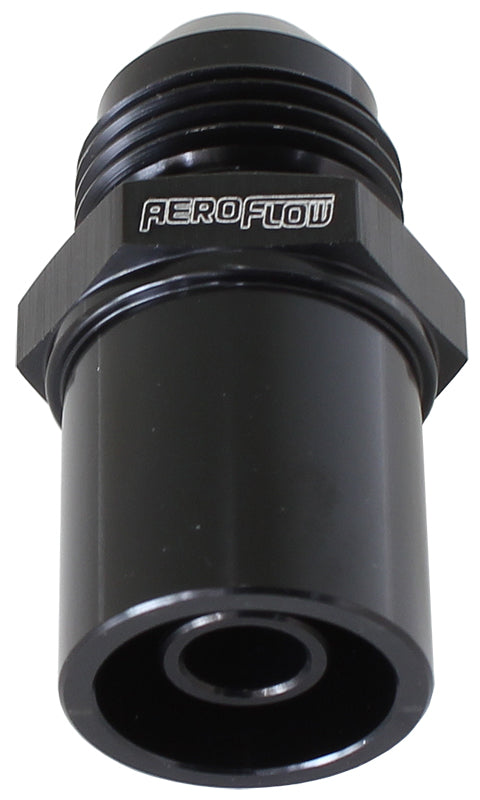 Press In Front Valve Cover Breather Adapter -8AN Black (20mm O.D)   Suit BA-FG Ford Falcon