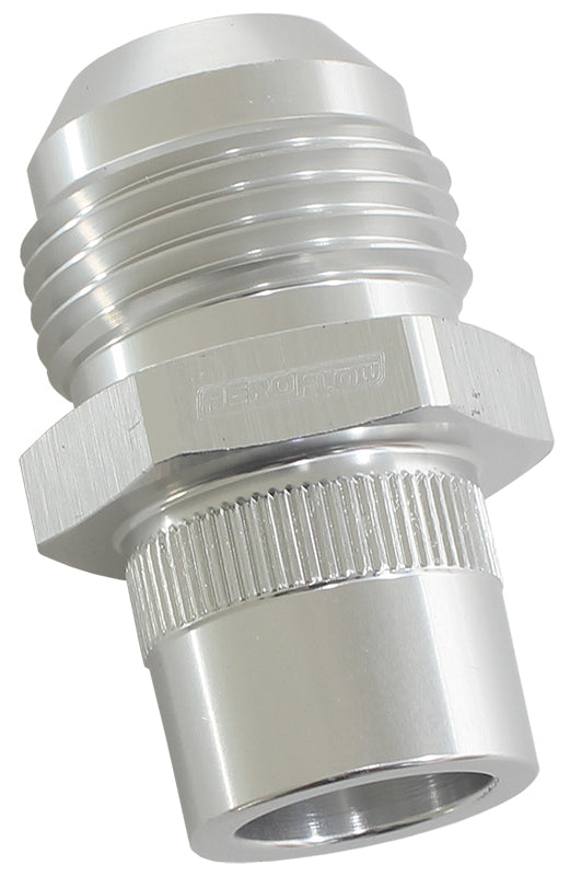 Press In Cover Breather Adapter - Silver   -10AN Suit Nissan RB26 KNURL OD = 22MM
