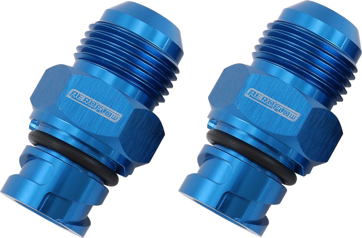 Ford Coyote Screw In Cover Breather Adapter - Blue Finish  Male -10AN, Sold Individually