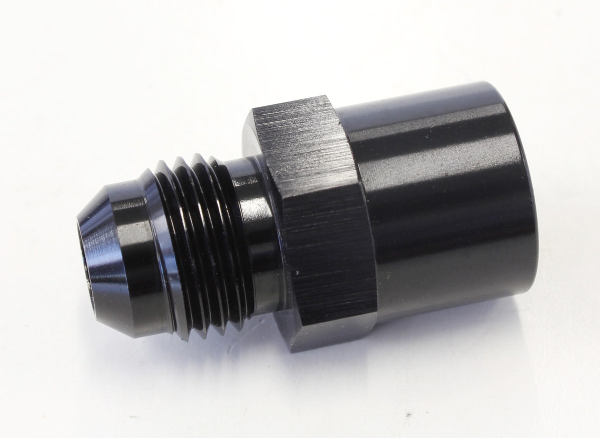Metric Female O-Ring Seal to AN Adapter M14 x 1.5 to -6AN  Use with OEM Hard Lines, Black finish
