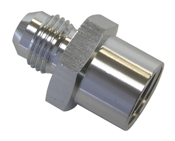 Metric Female O-Ring Seal to AN Adapter M16 x 1.5 to -6AN  Use with OEM Hard Lines, Silver finish