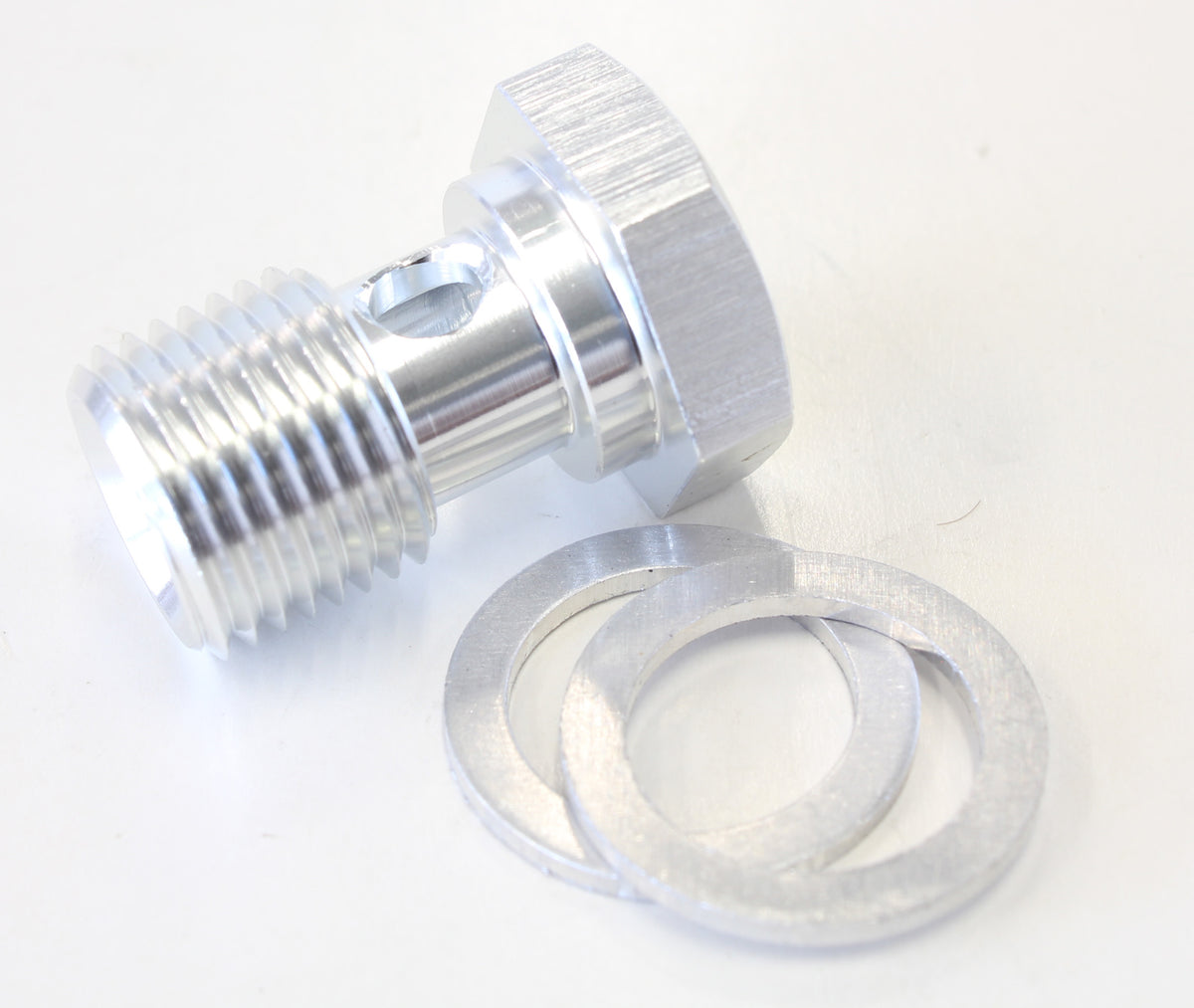 Alloy Banjo Bolt M16 x 1.5    Silver Finish
