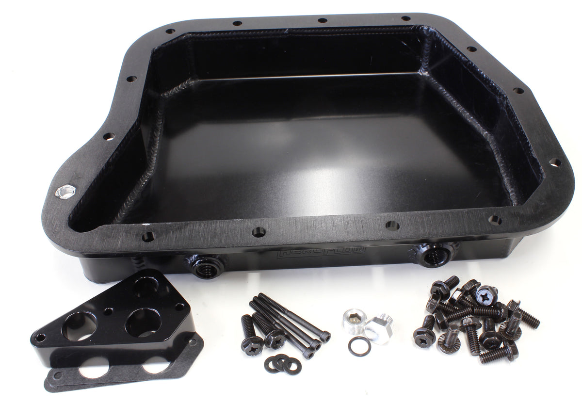 Chrysler Fabricated Transmission Pan including Filter Extension     Black Finish. Suit Torqueflite 727, 2.33" Deep