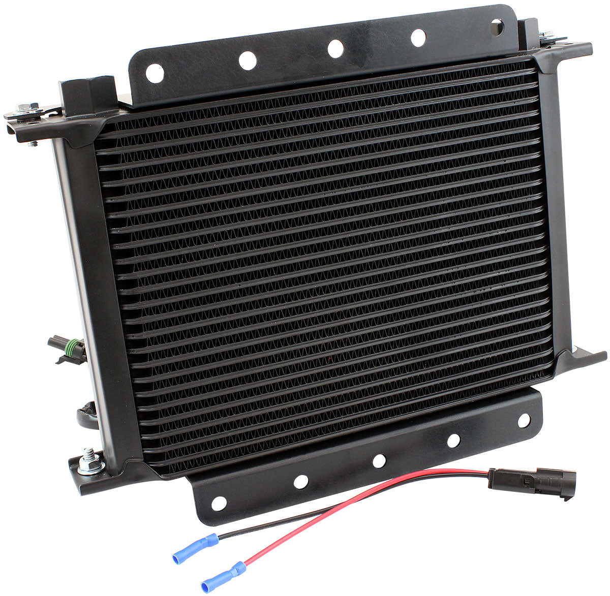 25 Row Universal Modular Oil Cooler with Fan & Shroud   330mm L x 255mm H x 150mm D. -10 Female ORB Threads