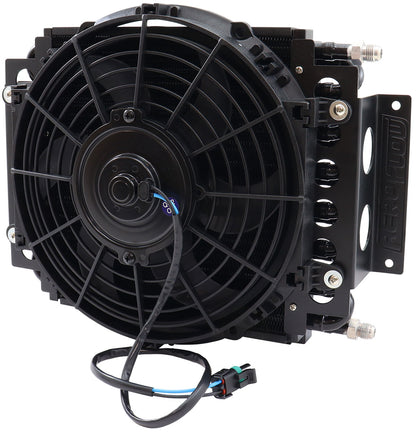 Aeroflow Dual Circuit Fluid Cooler with Fan   Male -6 AN, 15.75" x 11.5" x 5"