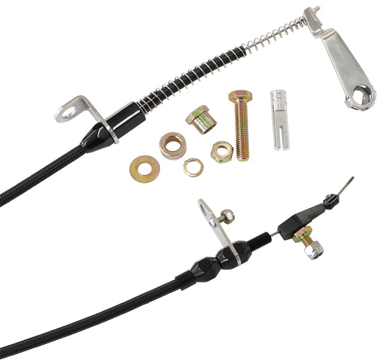 Kickdown Cable With Black Stainless Steel Cover & Black Ends  Suit Ford AOD Transmission