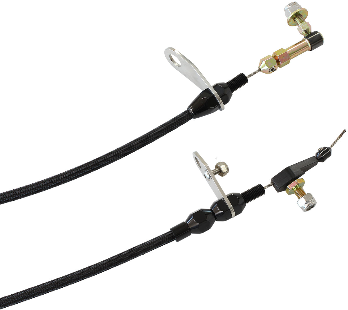 Kickdown Cable With Black Stainless Steel Cover & Black Ends   Suit Chrysler Torqueflite 727 Transmission