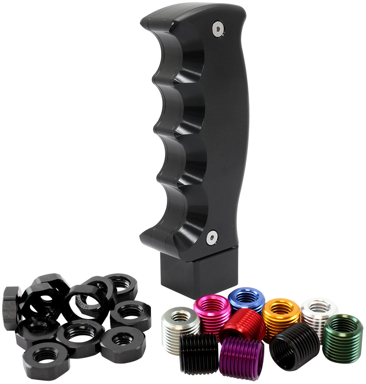 Bang Shift Billet Pistol Manual Gear Knob - Black  With Universal Thread Inserts