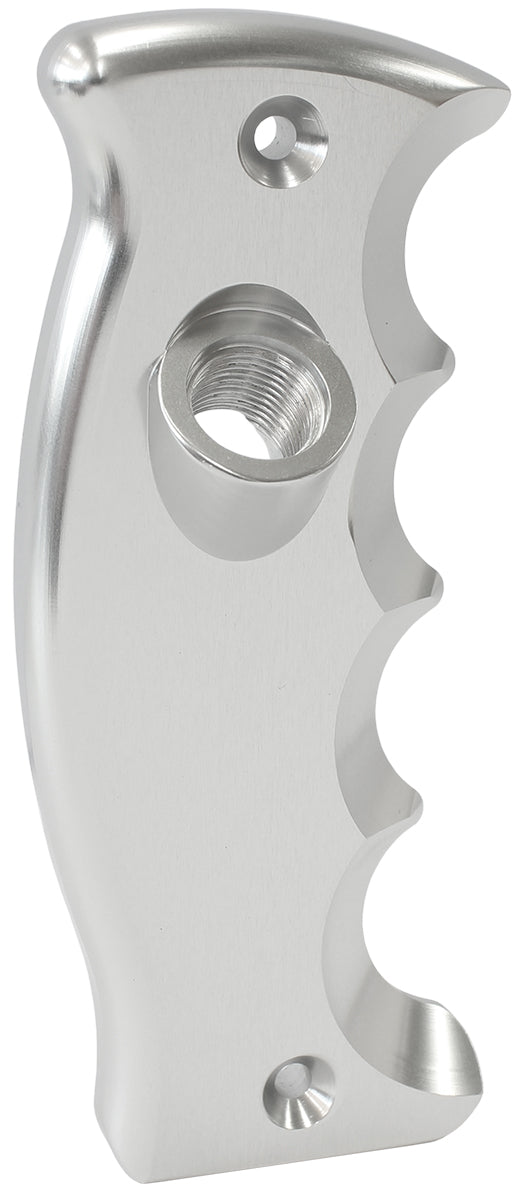 Pistol Grip Drivers Side Button Plate   Silver Finish