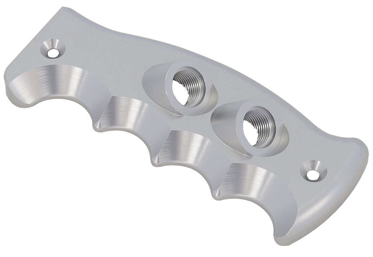 Bang Shift Pistol Grip Drivers Side Dual Button Plate - Silver Finish  Suit Pistol and Attack Bang Shift Shifters