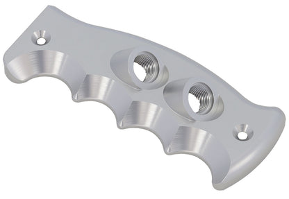 Bang Shift Pistol Grip Drivers Side Dual Button Plate - Silver Finish  Suit Pistol and Attack Bang Shift Shifters