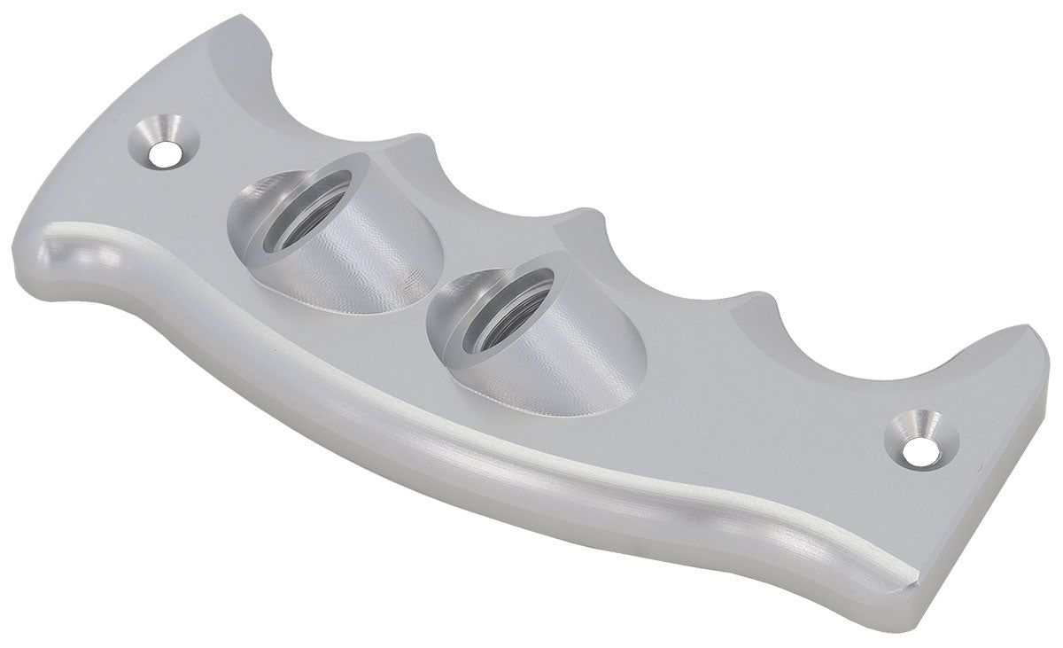 Bang Shift Pistol Grip Drivers Side Dual Button Plate - Silver Finish  Suit Pistol and Attack Bang Shift Shifters