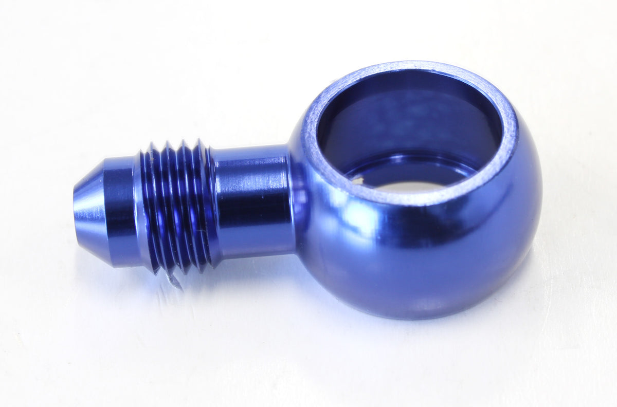 Alloy AN Banjo Fitting 14mm to -4AN   Blue Finish