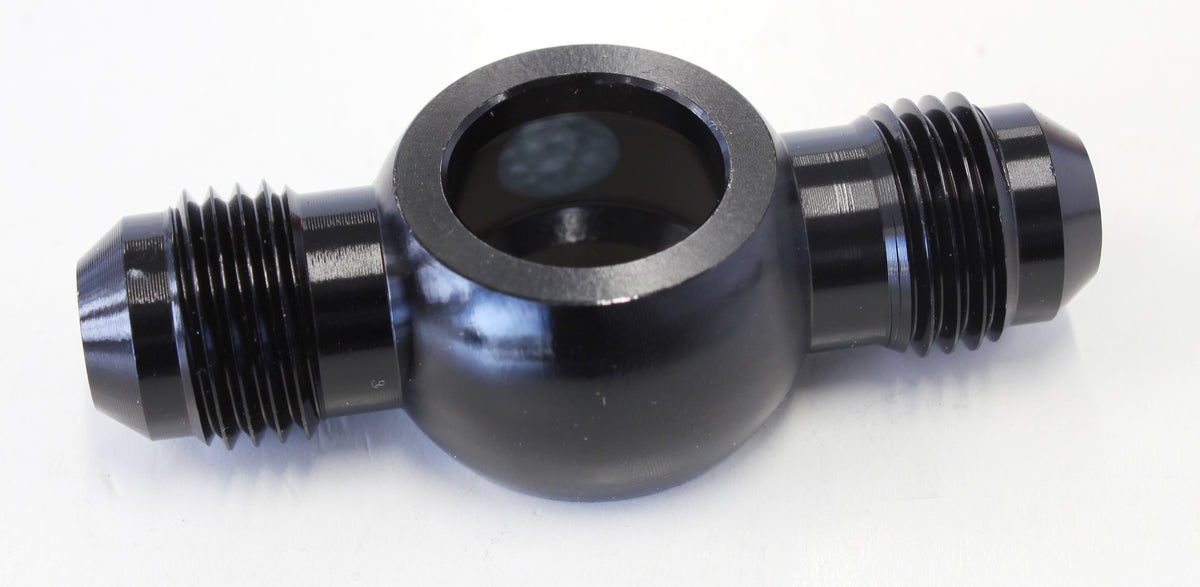 Alloy Double Ended AN Banjo   14mm (9/16") to -6AN, Black Finish
