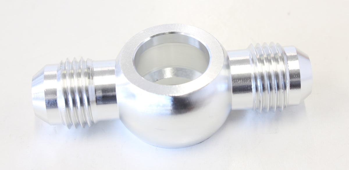 Alloy Double Ended AN Banjo   14mm (9/16") to -6AN, Silver Finish