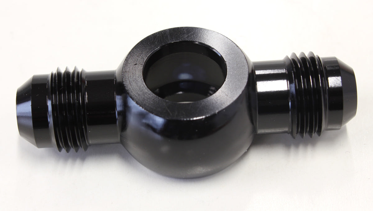 Alloy Double Ended AN Banjo   12mm (1/2") to -6AN, Black Finish