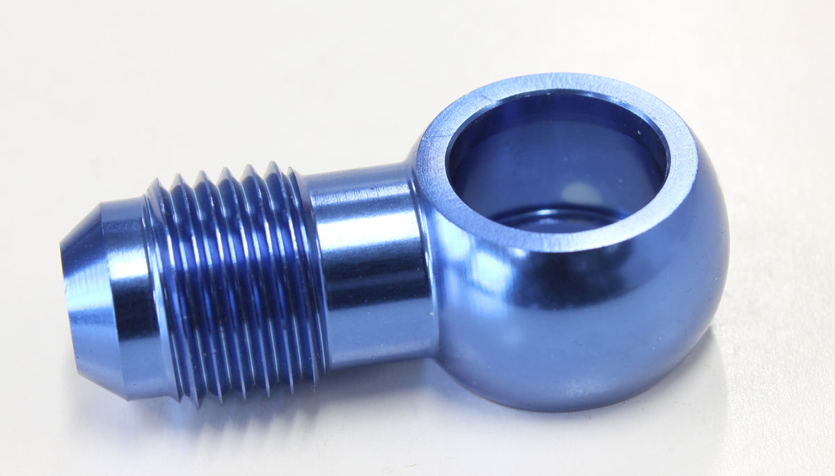 Alloy AN Banjo Fitting 1/2" to -6AN    Blue Finish