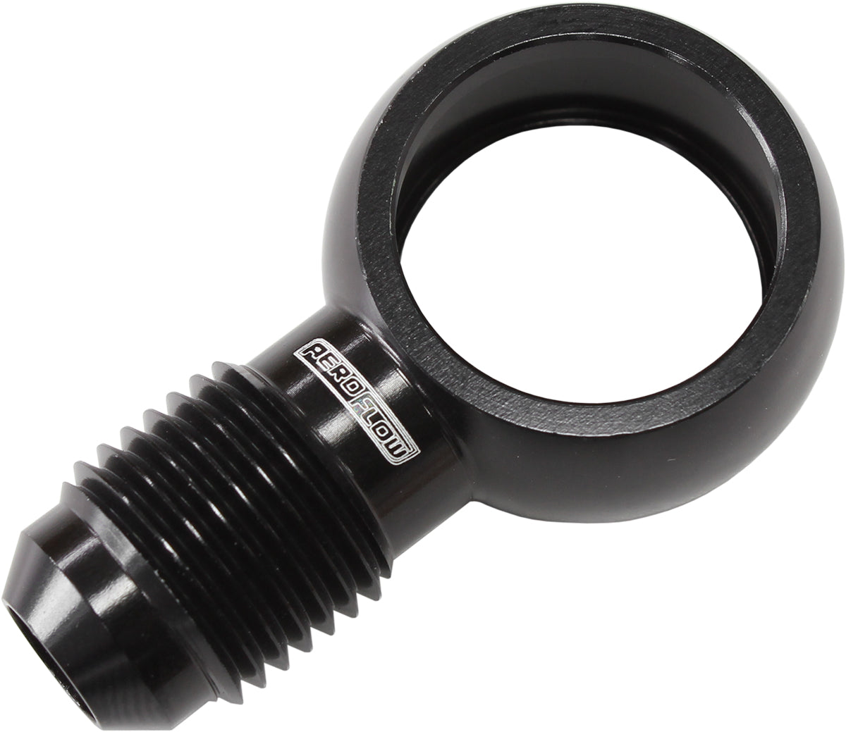 18mm to -6AN Alloy Banjo Fitting   Black Finish