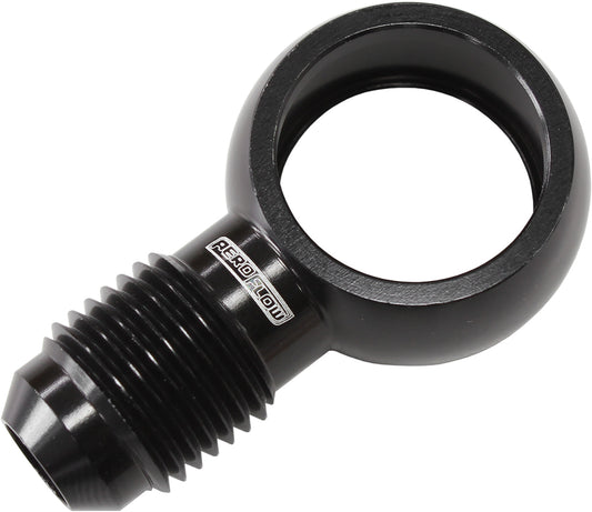 18mm to -6AN Alloy Banjo Fitting   Black Finish