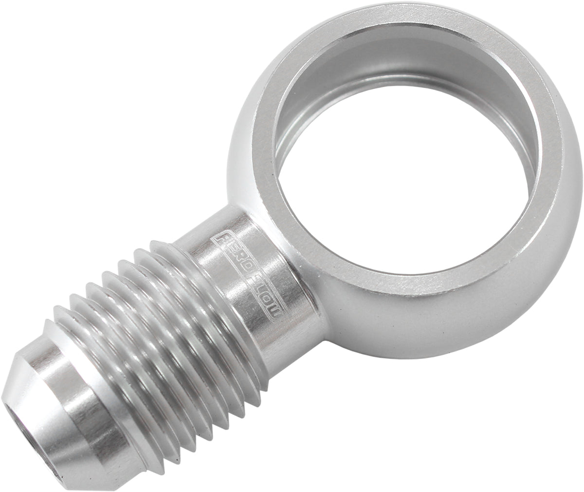 18mm to -6AN Alloy Banjo Fitting   Silver Finish
