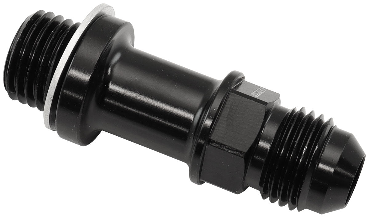 Water Inlet/Outlet Male -6AN to M14 x 1.5mm Long Extension (Black)   Suit Boosted Turbocharger, 51mm Overall Length
