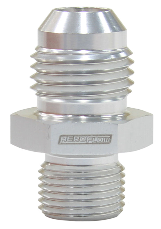 Metric to Male Flare Adapter M12 x 1.0mm to -6AN   Silver Finish