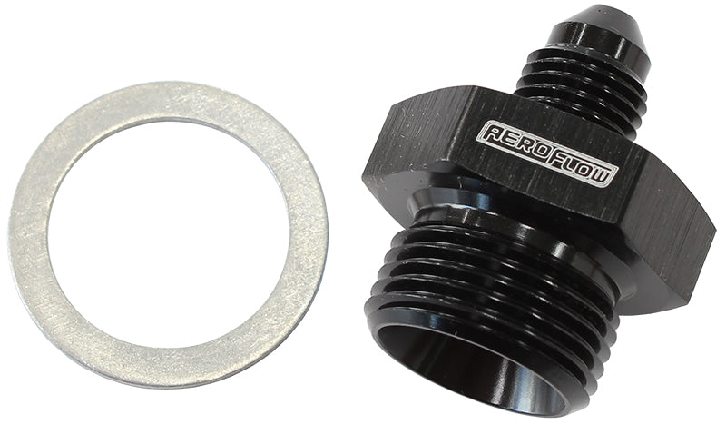 Wilwood Master Cylinder Adapter - Black   11/16" -20 washer seal to -3AN