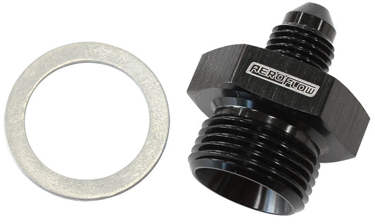 Wilwood Master Cylinder Adapter - Black   11/16" -20 washer seal to -3AN