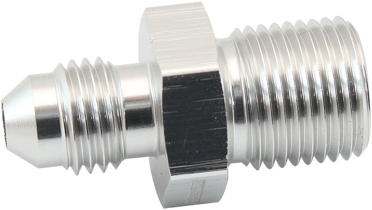Metric to Male Flare Adapter M14 x 1.25mm to -6AN   Blue Finish