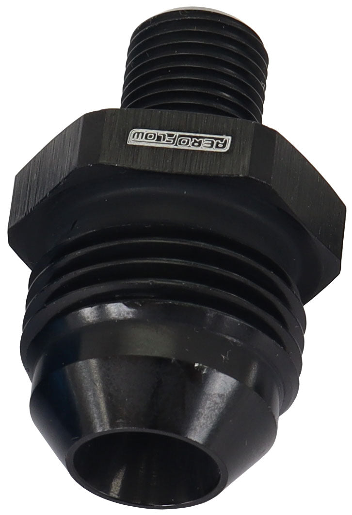 Metric to Male Flare Adapter M10 x 1mm to -8AN   Black Finish