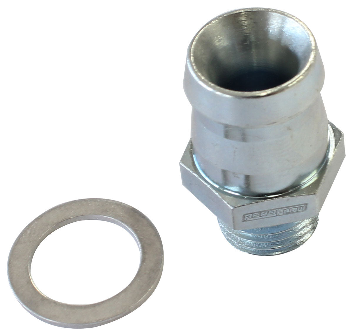 Aeroflow Barb Short Adapter M14 x 1.5mm to 5/8" Zinc Coated SteelÂ   Suits Boosted Turbocharger Water Ports