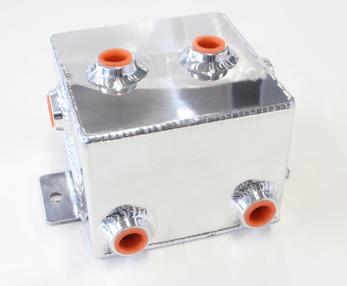 1.4 Liter Universal Fabricated Alloy Tank - Polished Finish  5" Length x 5" Width x 4" Height